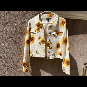 Sunflower forever 21 jean jacket